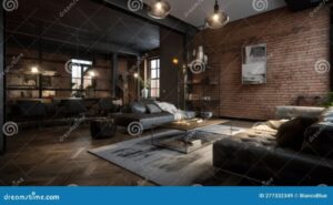 Exposed brick industrial style