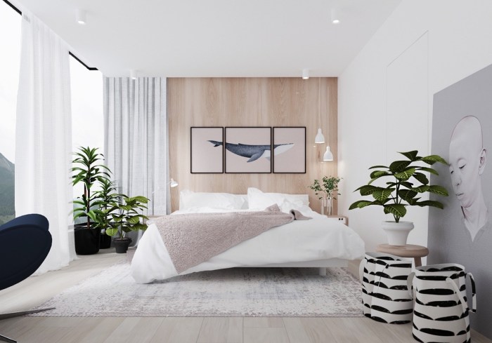 Minimalist bedrooms bedroom simple design ideas white minimalism wall serenely clean decoration chambre embrace comforts help senko visualizer kateryna