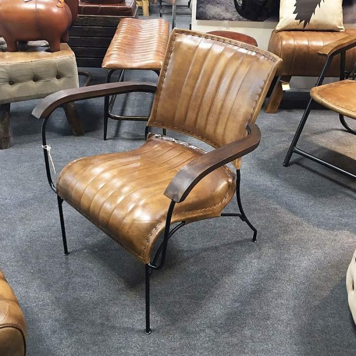 Industrial style accent chairs