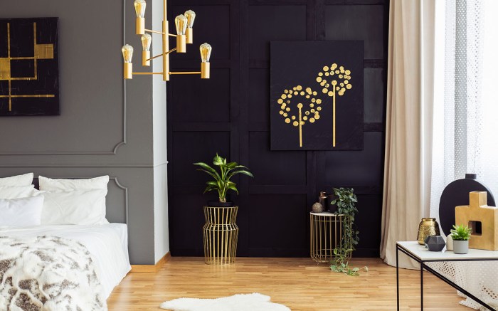 Gold accents luxury home decor