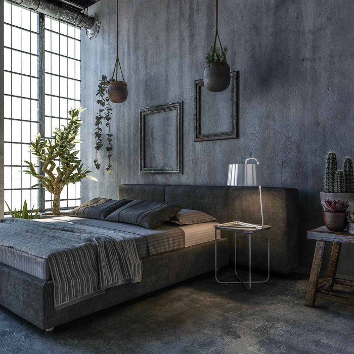 Industrial bedroom style design ceiling ideas chandelier crate playful hangs elegant yet wooden make furniture