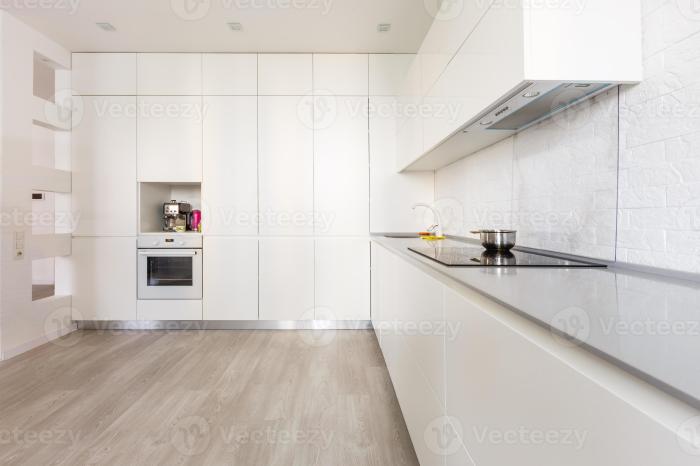 White clean kitchen design